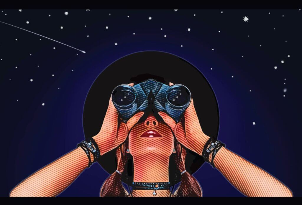 égbolt csillagok kémlel kémkedik távcső figyel